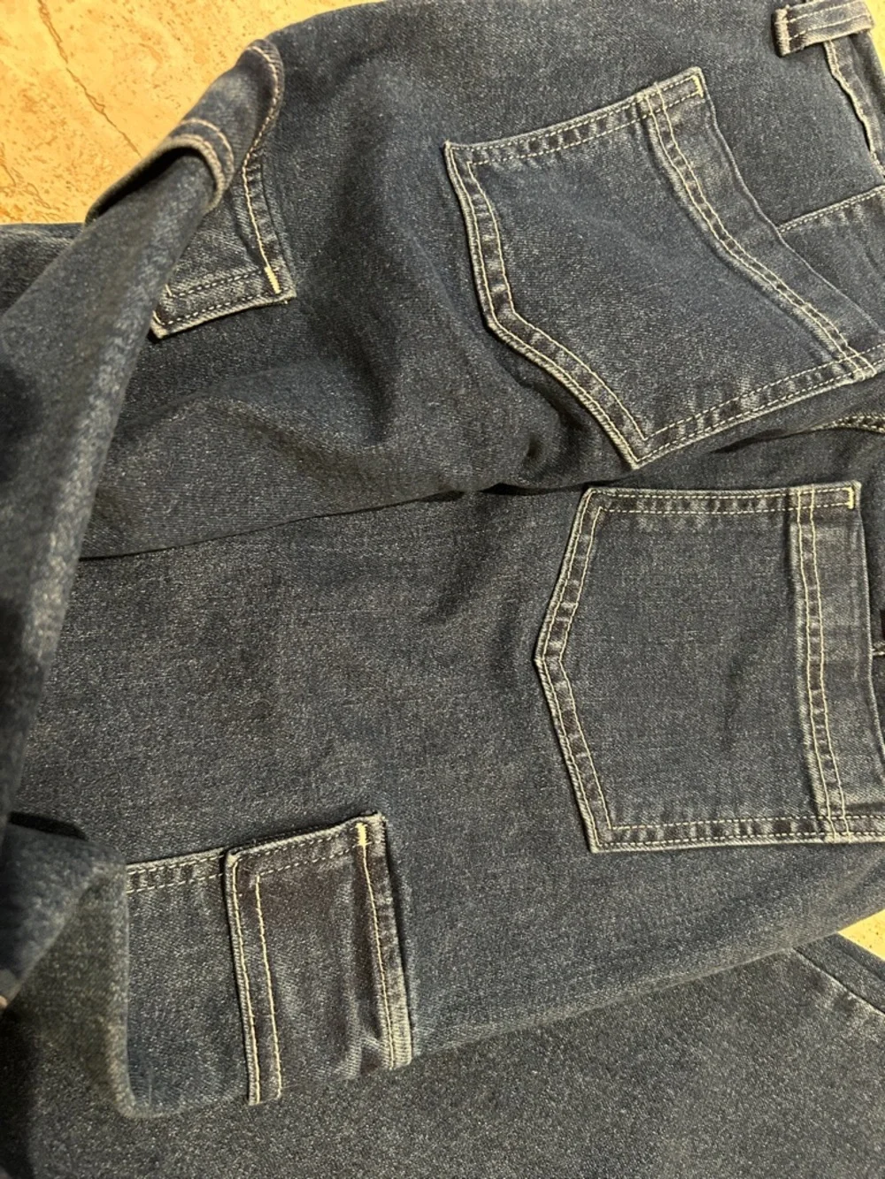 NEW 🆕 Levi's Strauss Sigbature Indigo Blue Cargo Wide-Leg Jeans - Picture 3 of 4